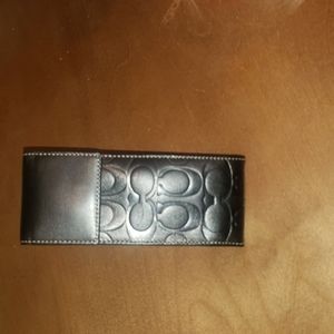 Coach black leather sunglass